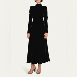 Ulla Johnson Delphine Black Velvet Dress